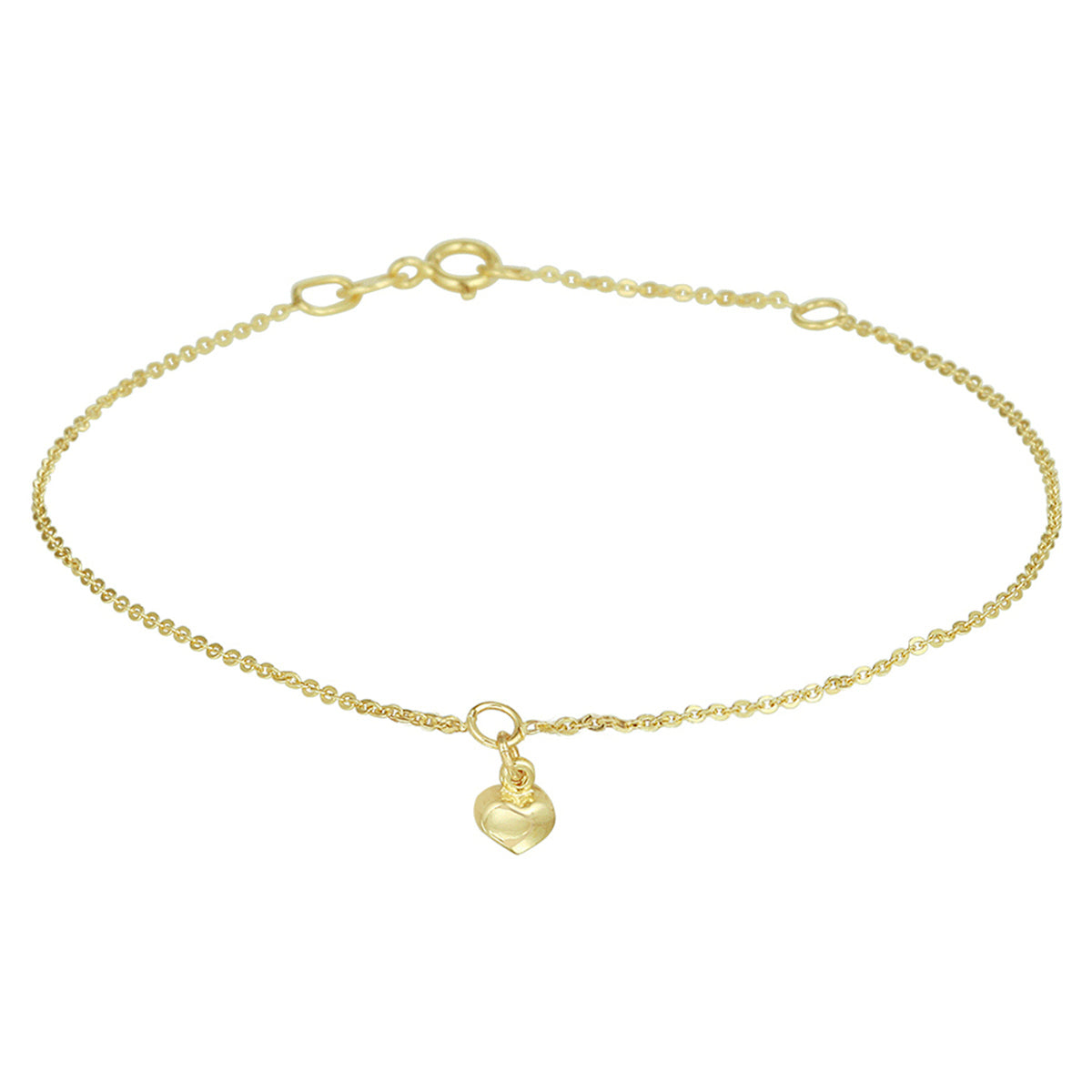 Enkelbandje hart 1.0 mm 24 - 26 cm