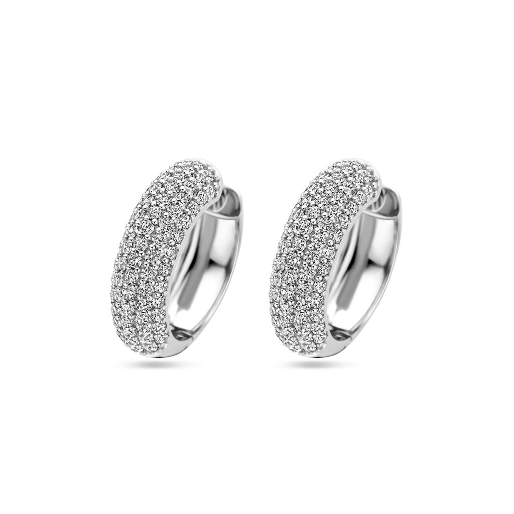 Klapoorringen zirkonia 21 mm