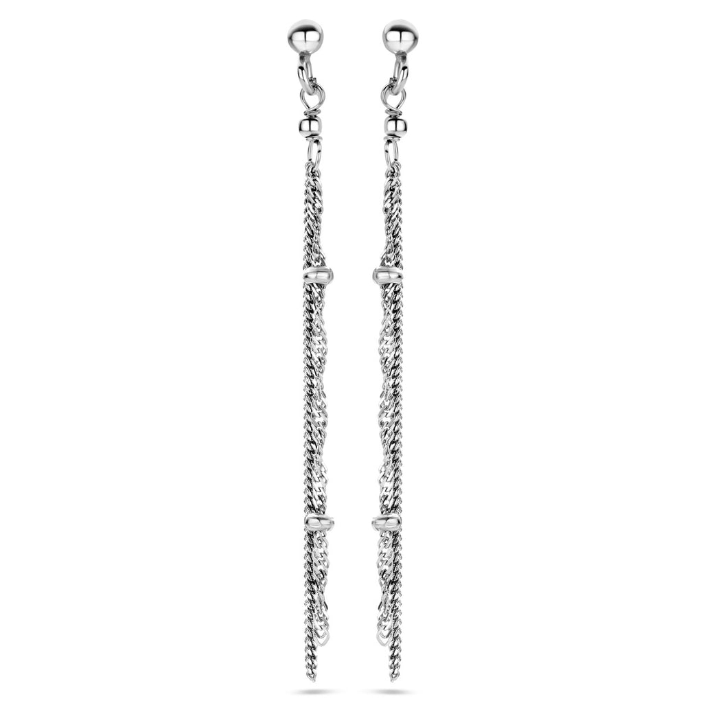 Zilver gerhodineerd oorhangers