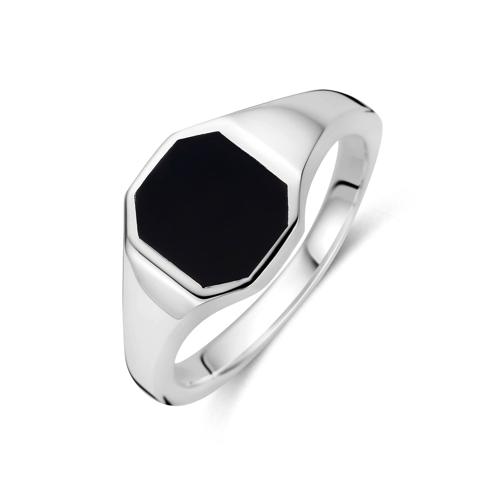 Zegelring massief onyx