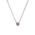 Collier met geboortesteen zirkonia 41 + 4 cm