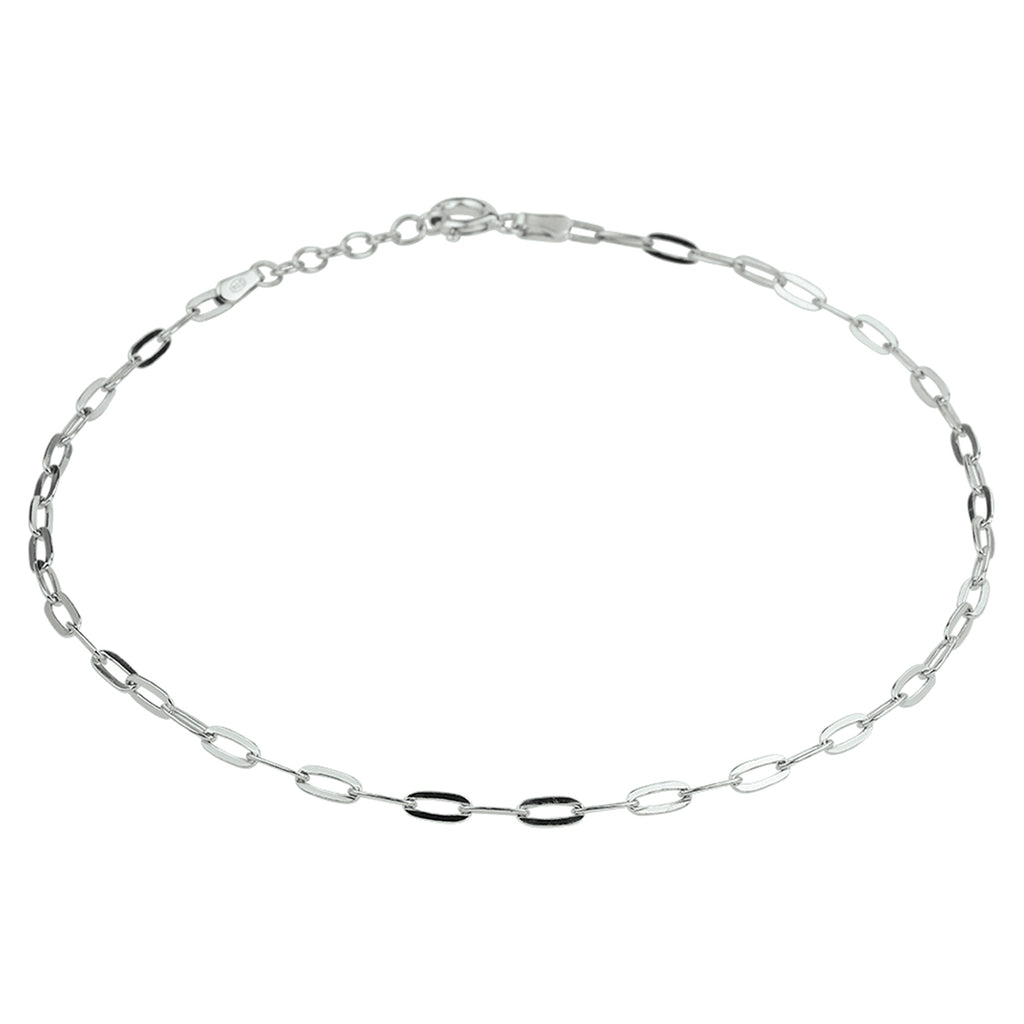 Enkelbandje paperclip platte buis 2.4 mm
