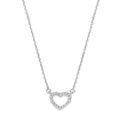 Collier hart zirkonia 40 + 4 cm