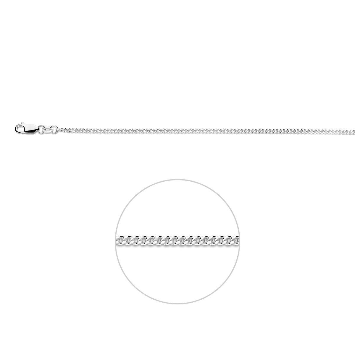 Collier gourmet schakel - zilver