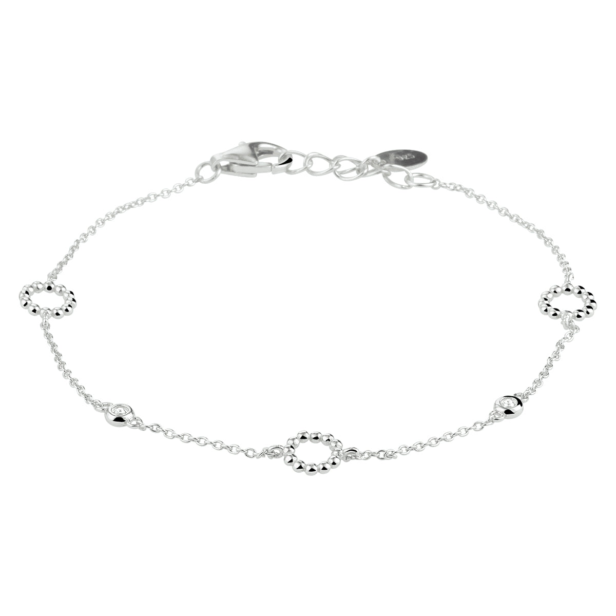 Armband zirkonia 16 + 2 cm