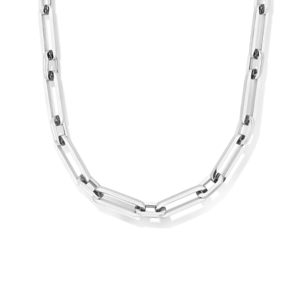 Collier paperclip vierkante buis 8 mm 43 + 3 cm