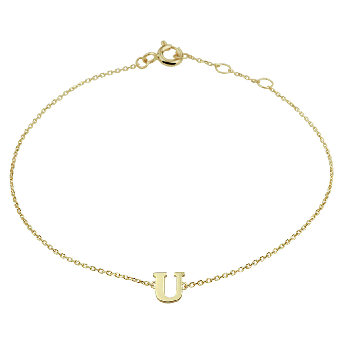 Armband letter 16.5 - 17.5 - 18.5 cm