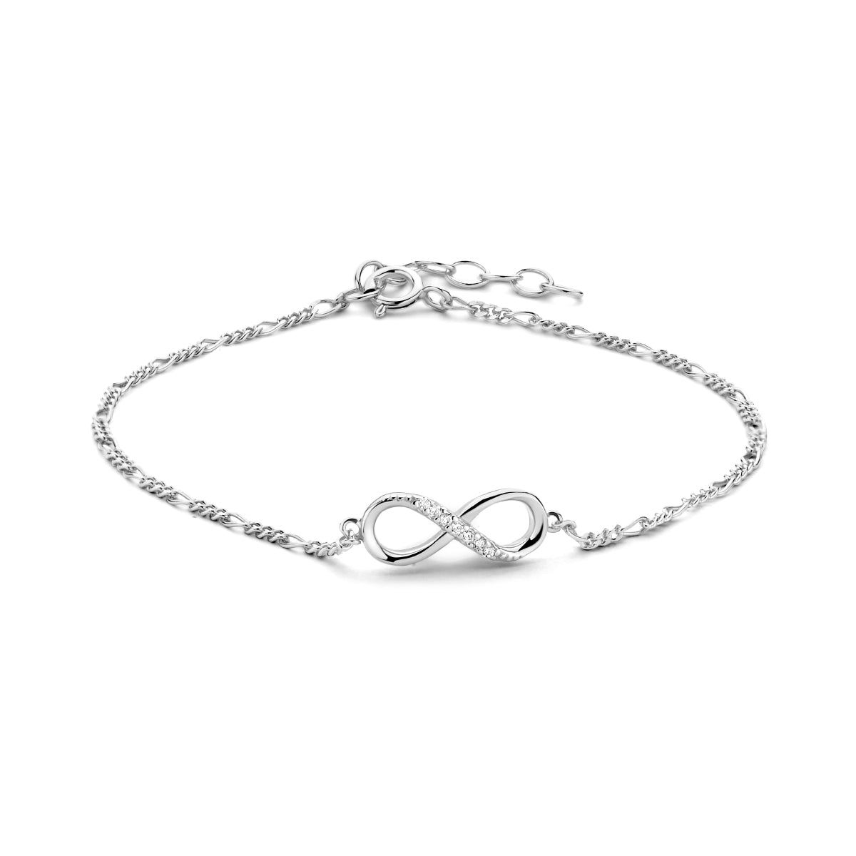 Armband infinity zirkonia 1.6 mm 15.5 + 2.5 cm
