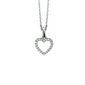 Collier hart zirkonia 41 + 4 cm