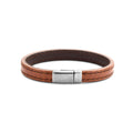 Armband leer bruin 9.0 mm