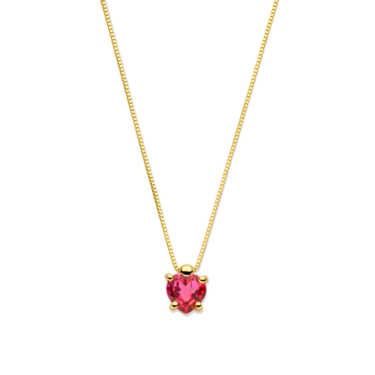 Collier hart roze topaas 40 - 42 - 44 cm