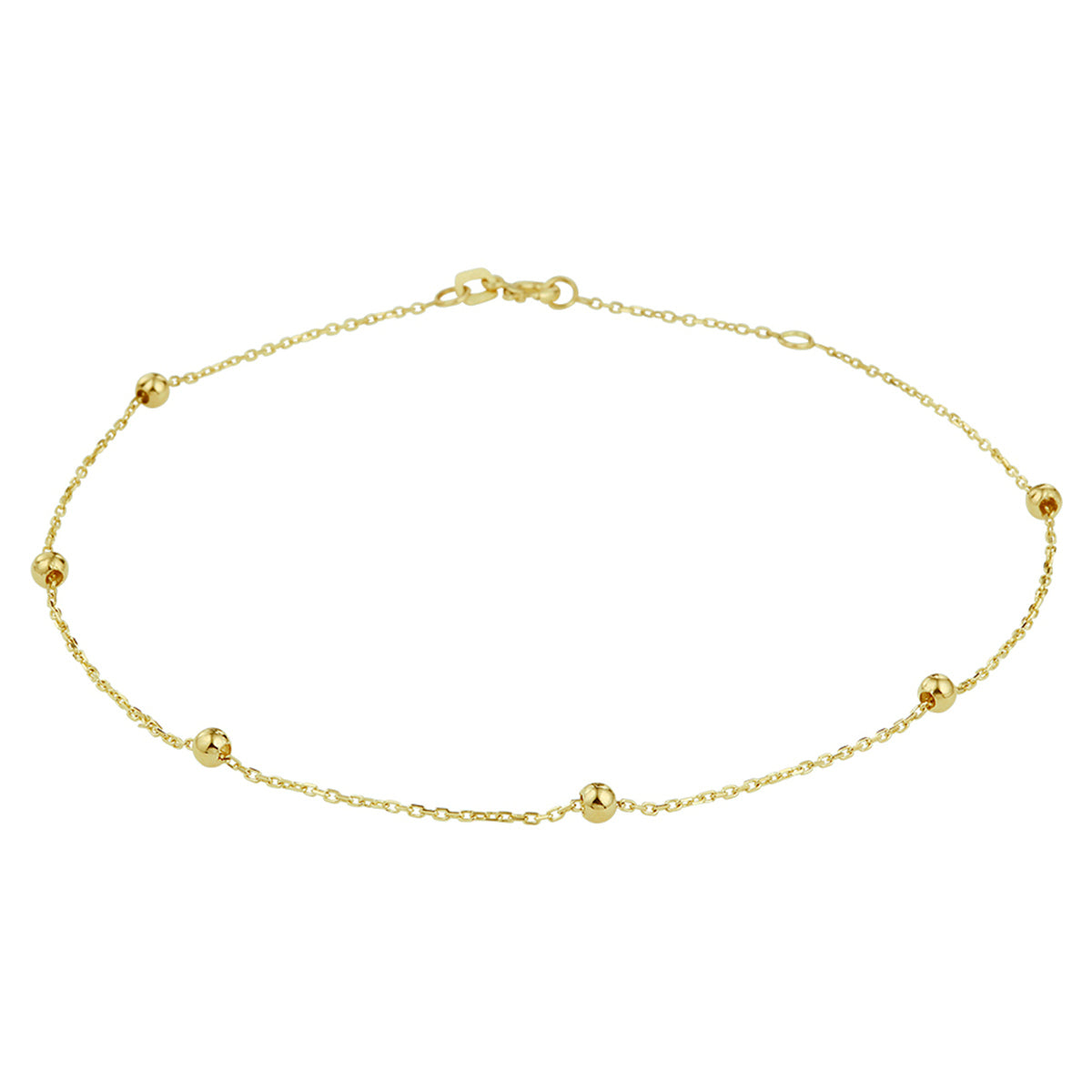 Enkelbandje bolletjes 1.0 mm 24 - 26 cm