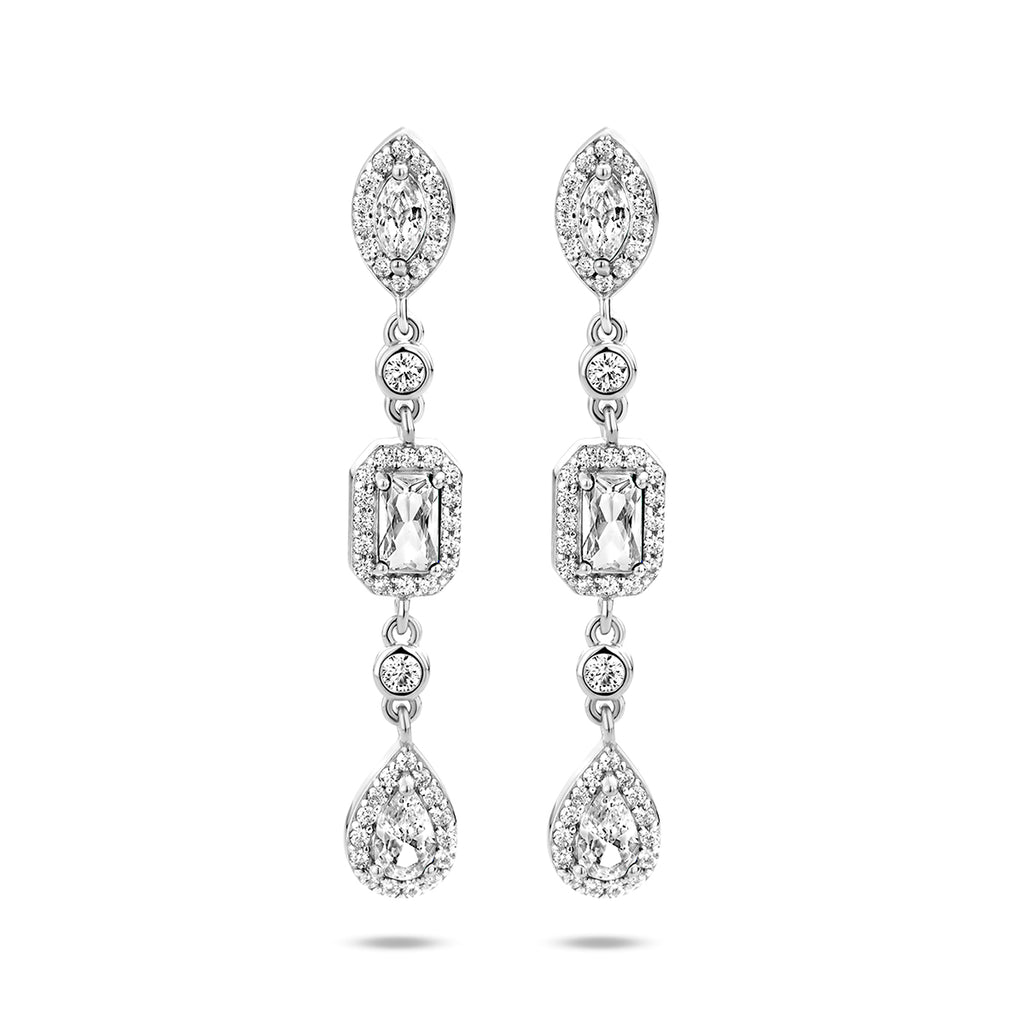 Zilver gerhodineerd oorhangers