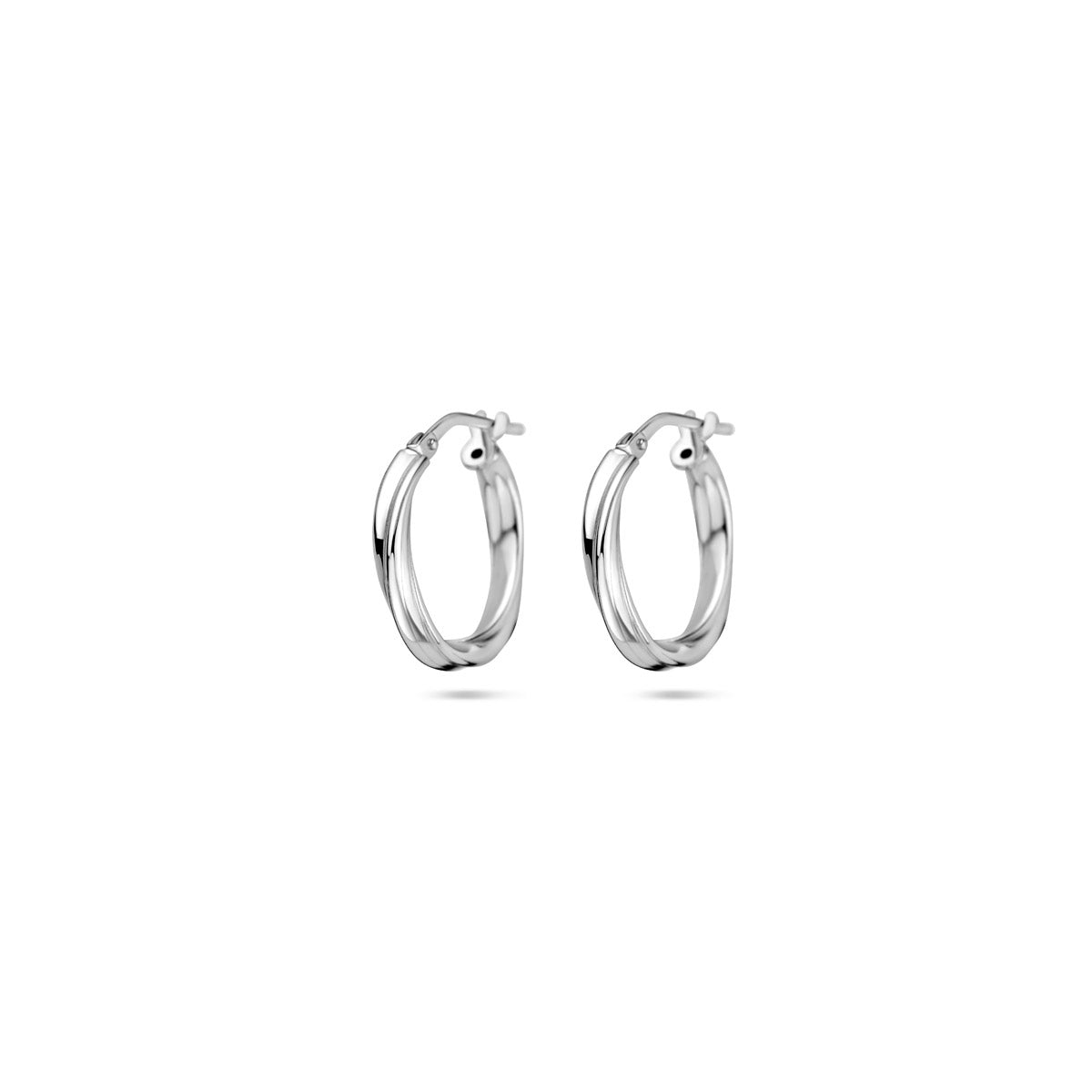 Zilver gerhodineerd oorringen