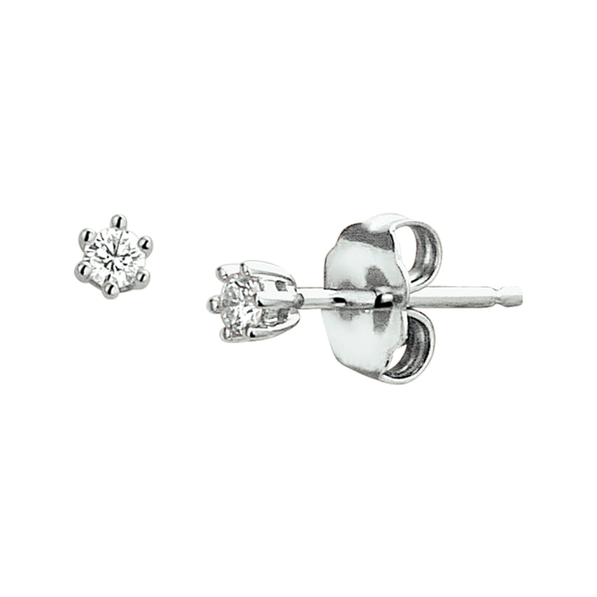 Oorknoppen diamant 0.10ct (2x0.05ct) h si
