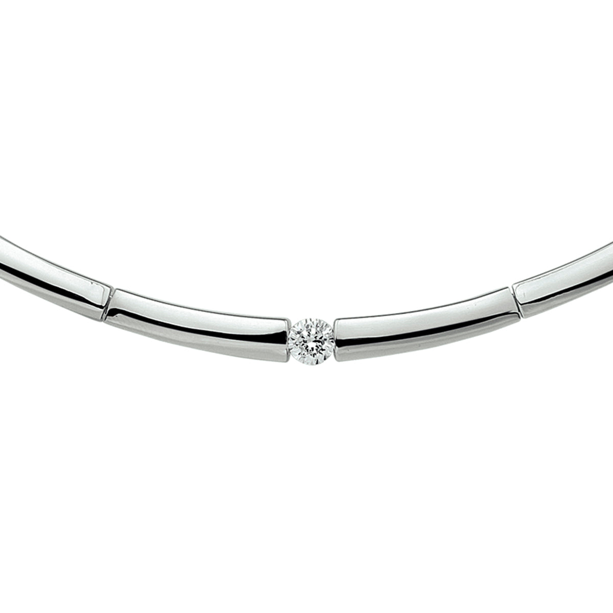 Collier zirkonia 42 + 3 cm