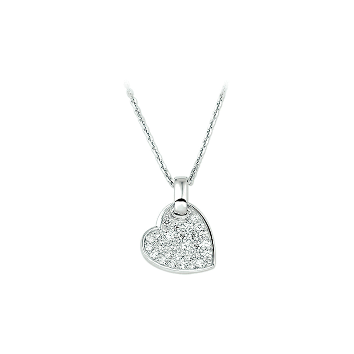 Collier hart zirkonia 1.3 mm 41 + 4 cm