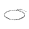 Zilveren Armband zirkonia 17 + 3 cm