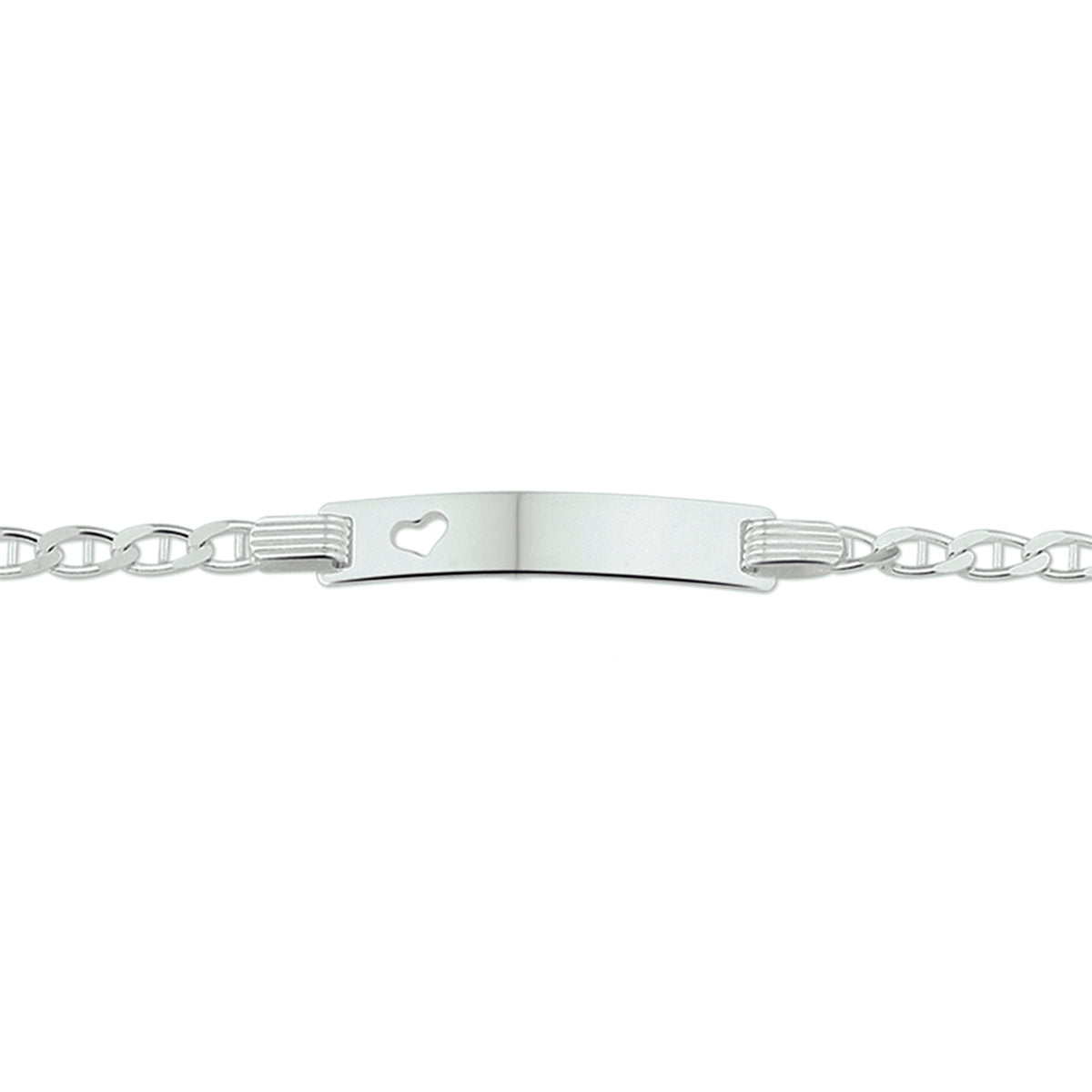 Graveerarmband hart plaat 5.0 mm