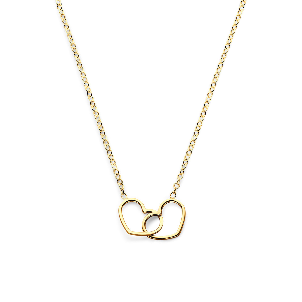 Collier hartjes 40 + 5 cm 3 micron
