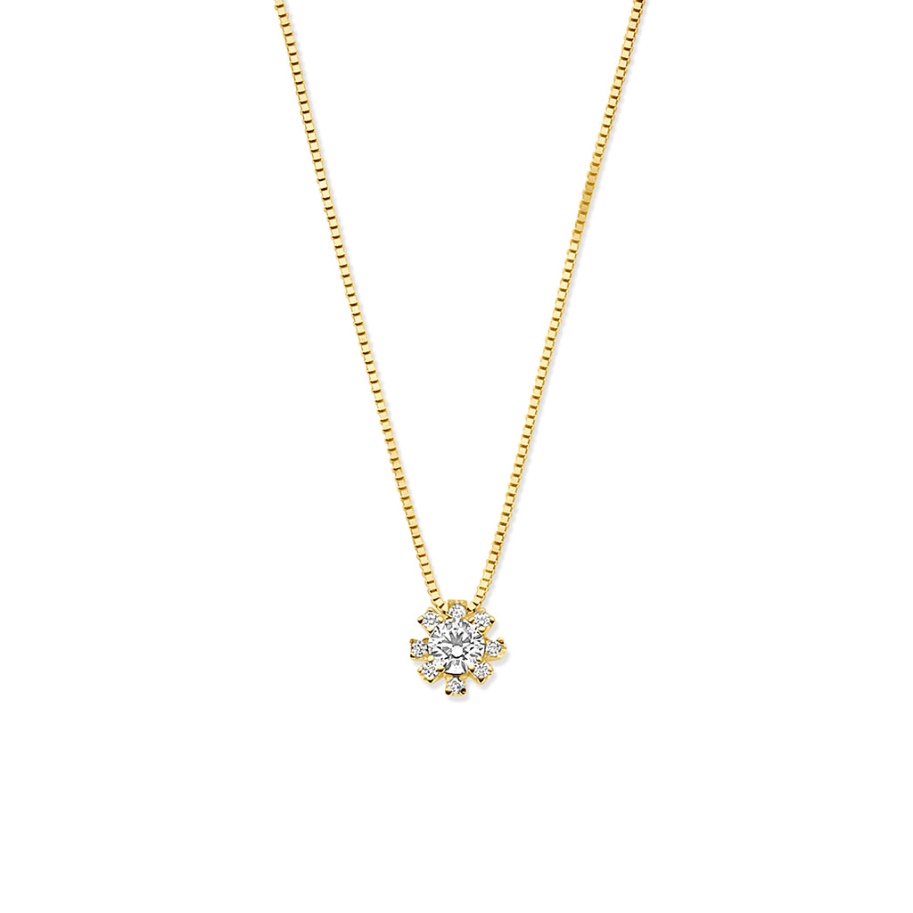 Collier rozet zirkonia 40 - 42 - 44 cm
