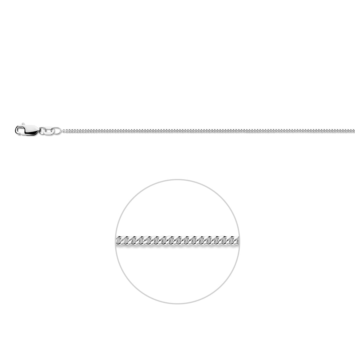 Collier gourmet schakel - zilver