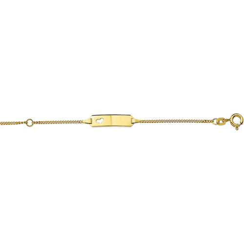 Graveerarmband hart gourmette 4-zijdes geslepen plaat 5.0 mm