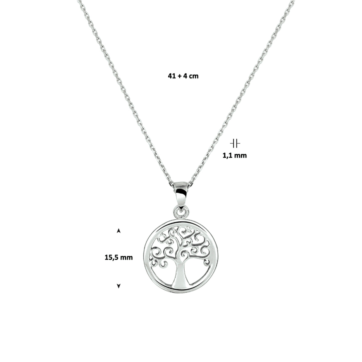 Collier levensboom 41 + 4 cm