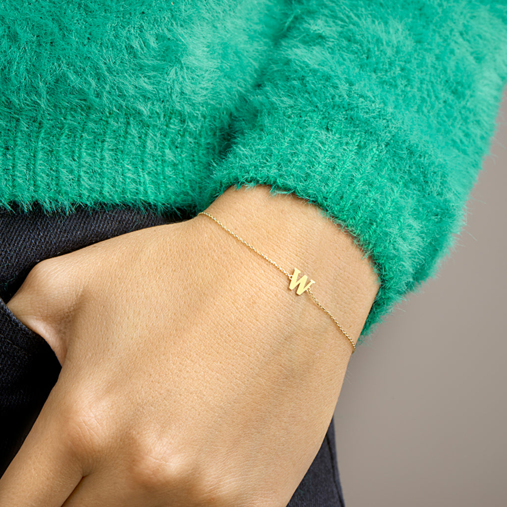 Armband letter 16.5 - 17.5 - 18.5 cm