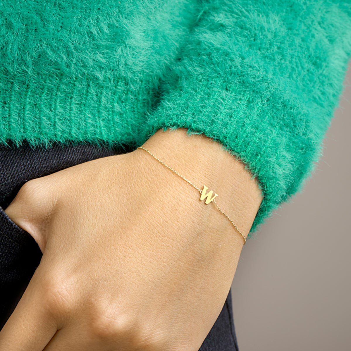 Armband letter 16.5 - 17.5 - 18.5 cm