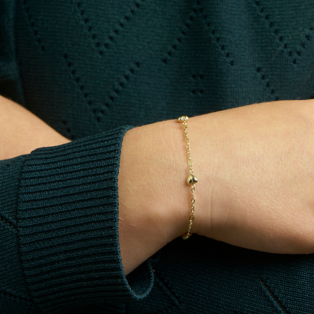 Armband hartjes 11 - 13 cm
