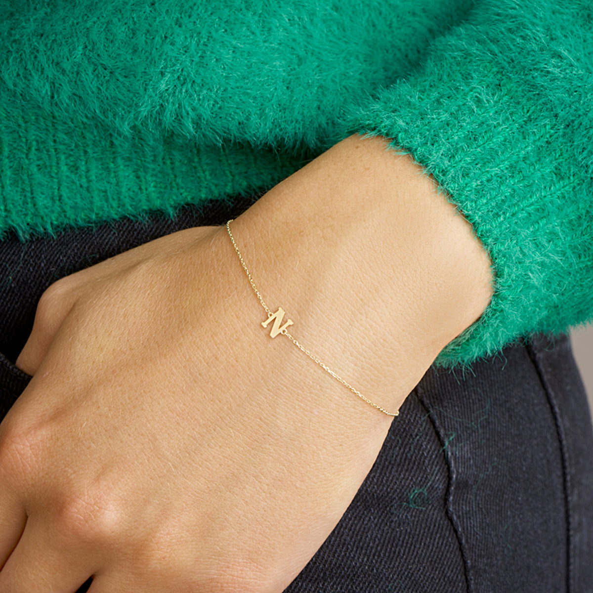 Armband letter 16.5 - 17.5 - 18.5 cm