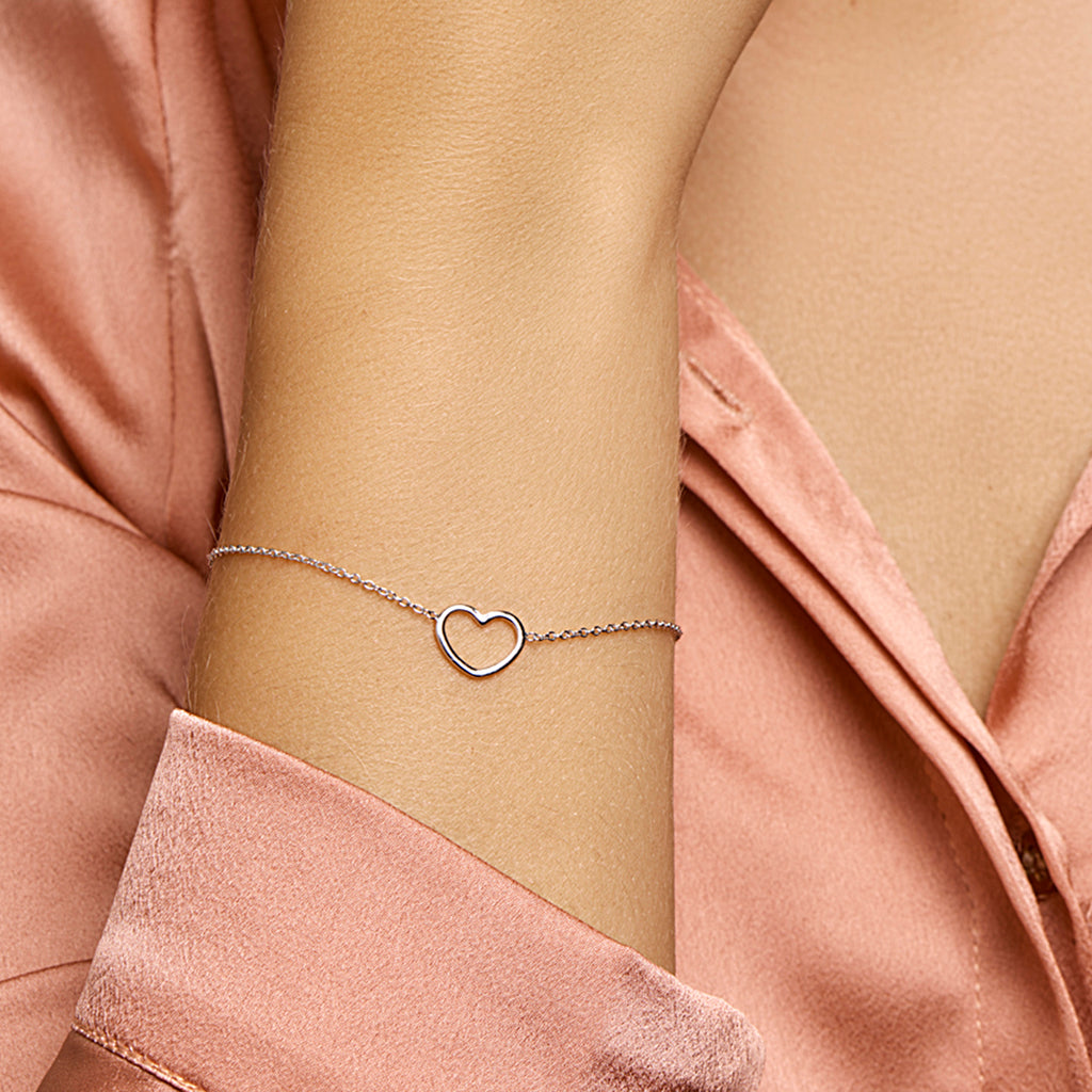 Zilveren armband hartje AG925