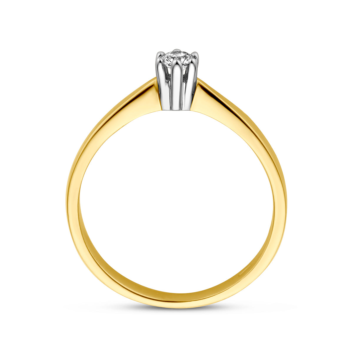 Ring diamant 0.10ct h si