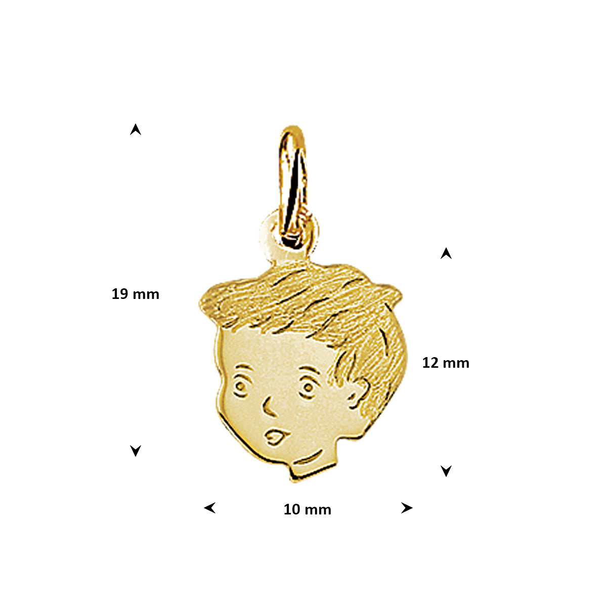 Hanger jongen poli/mat 15 x 11.5 mm