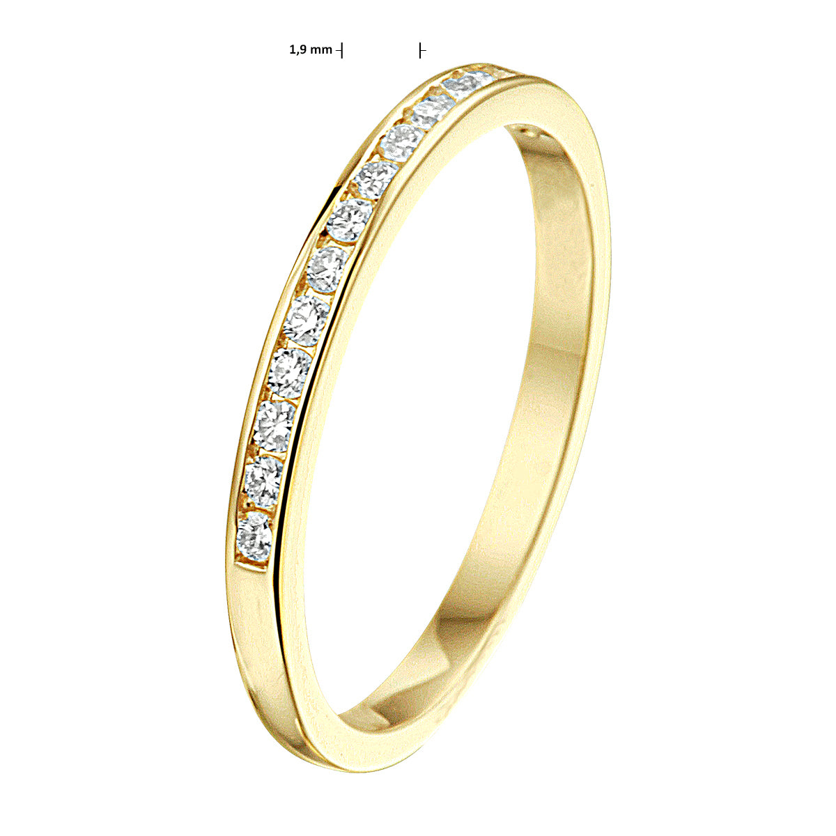 Ring diamant 0.15ct h si
