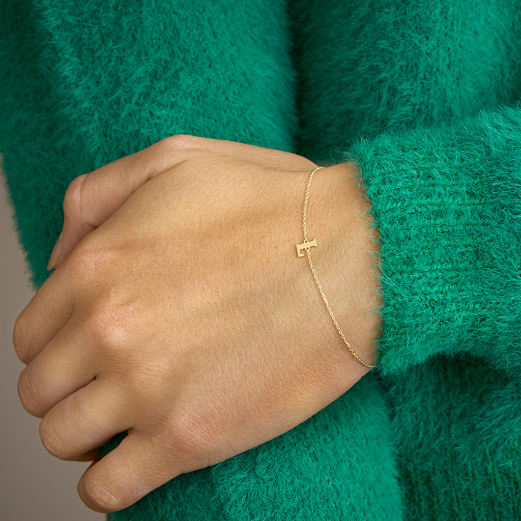 Armband letter 16.5 - 17.5 - 18.5 cm