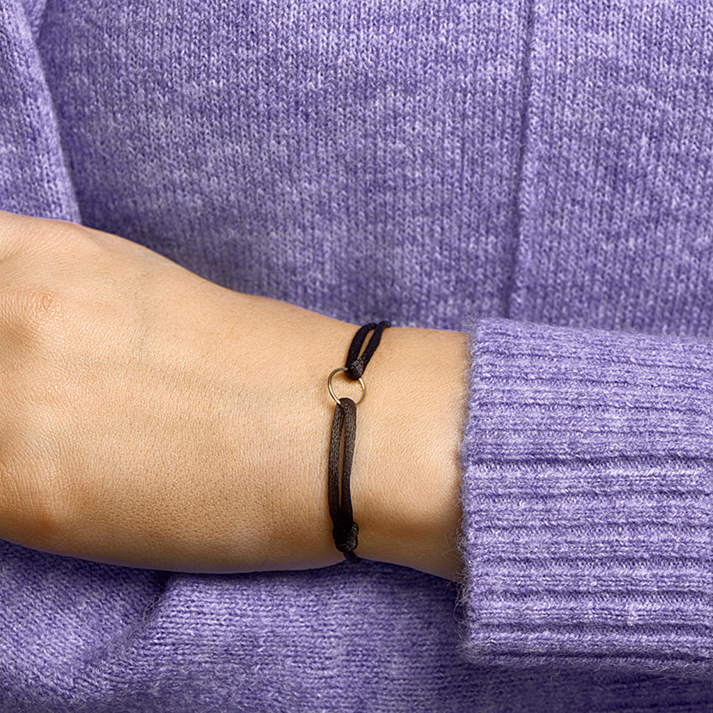 Armband satijn rondje