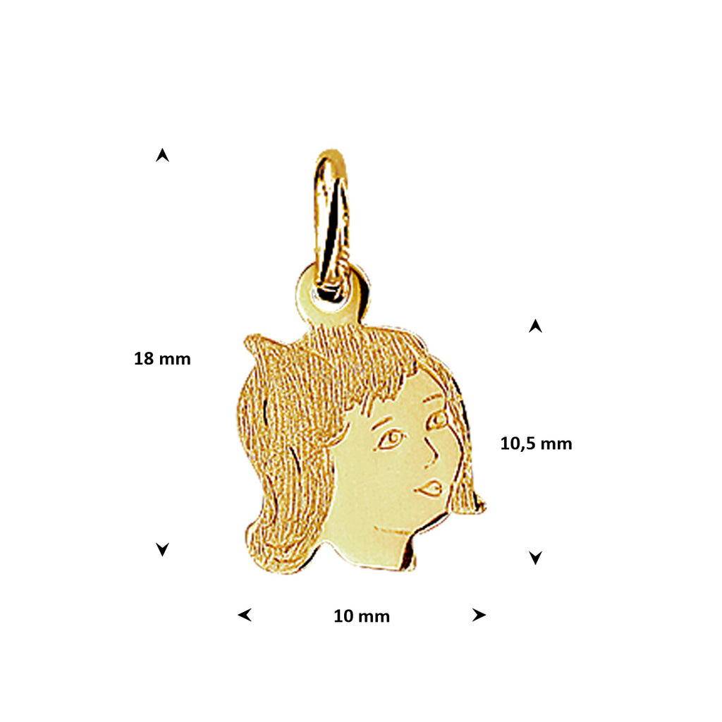 Hanger meisje poli/mat 14 x 11 mm