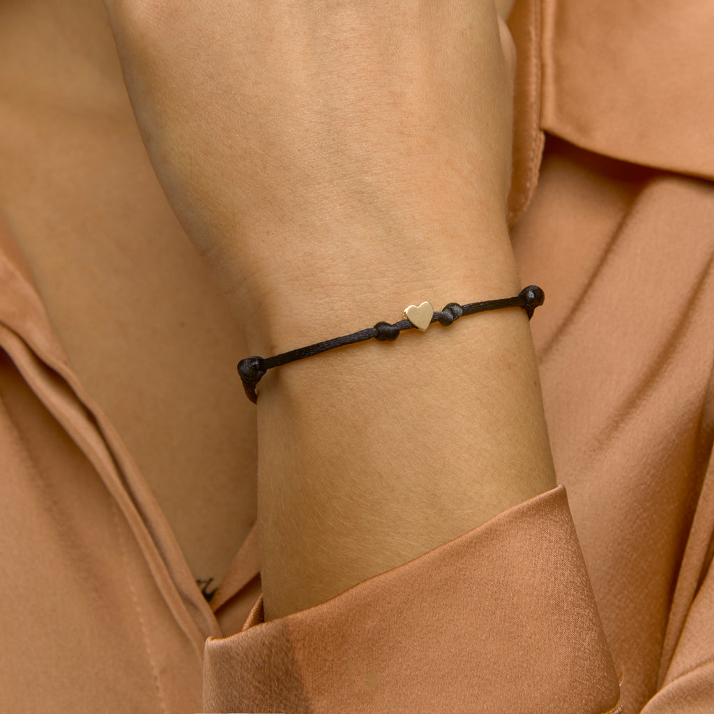 Armband satijn hart