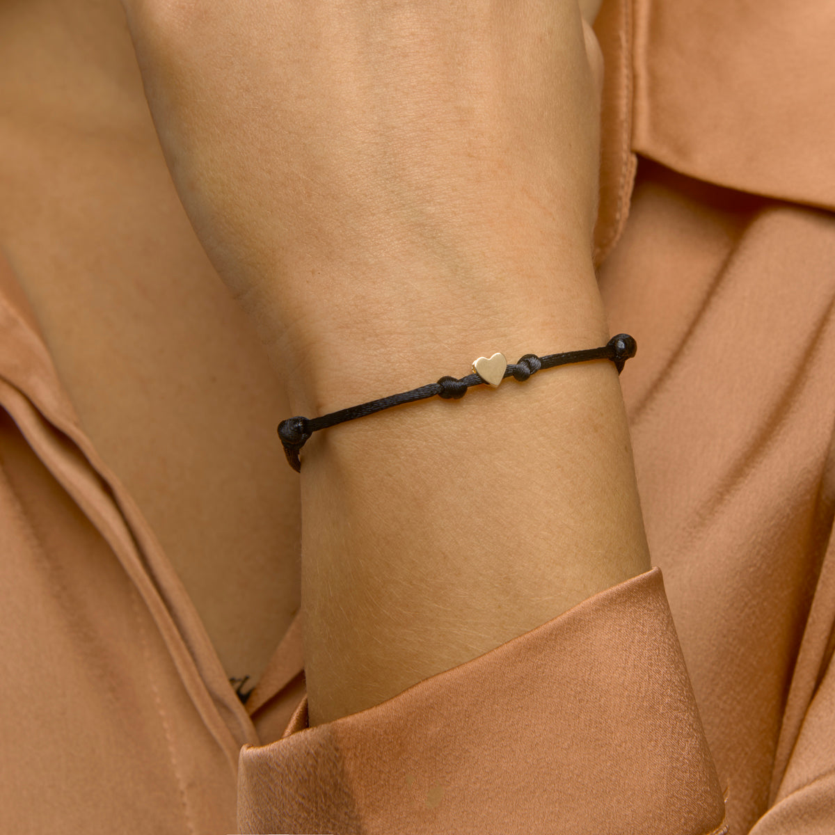 Armband satijn hart