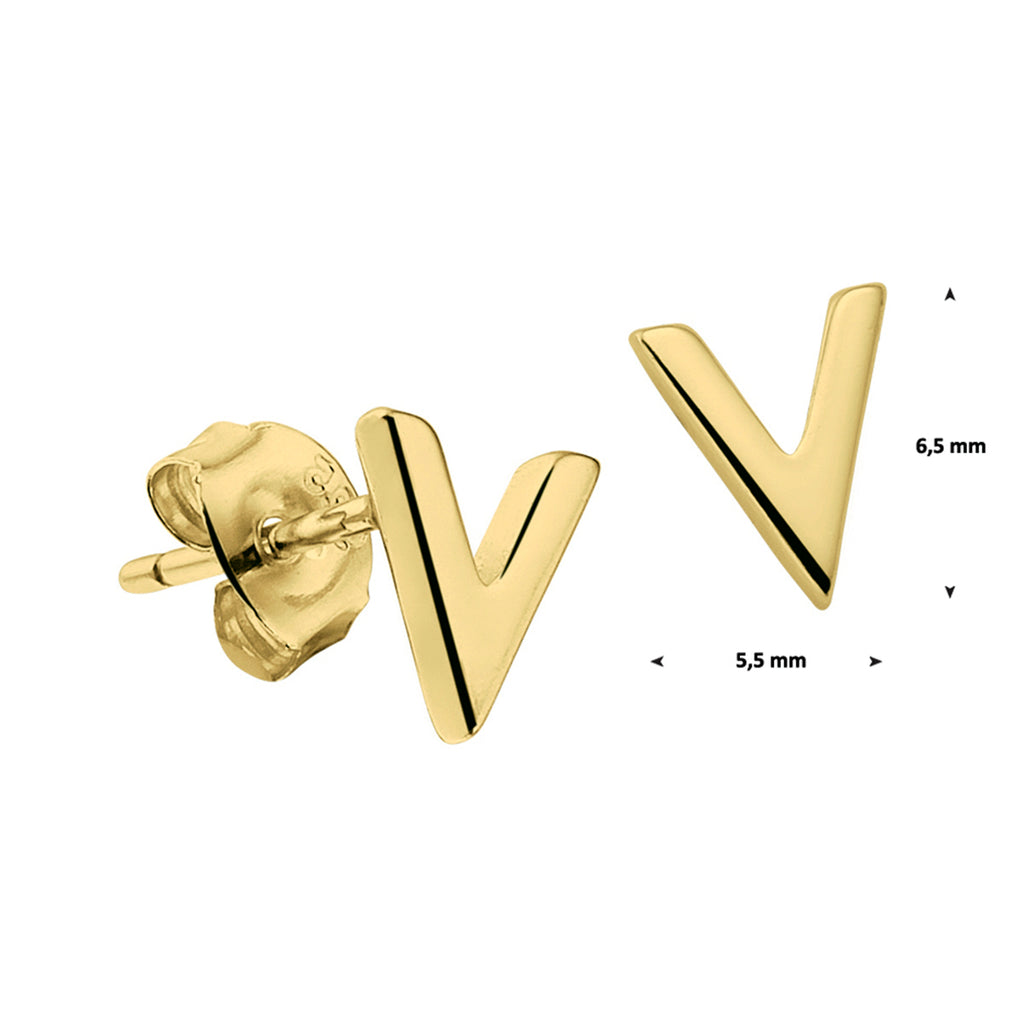 Oorstekers - verguld zilver