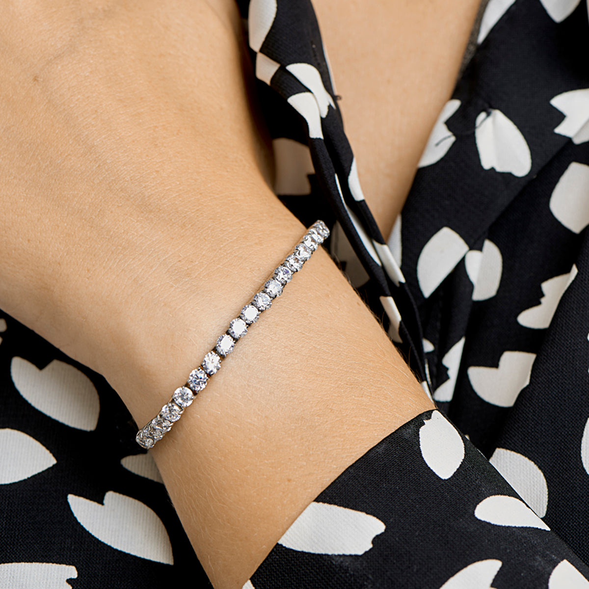 Armband zirkonia 18.5 cm