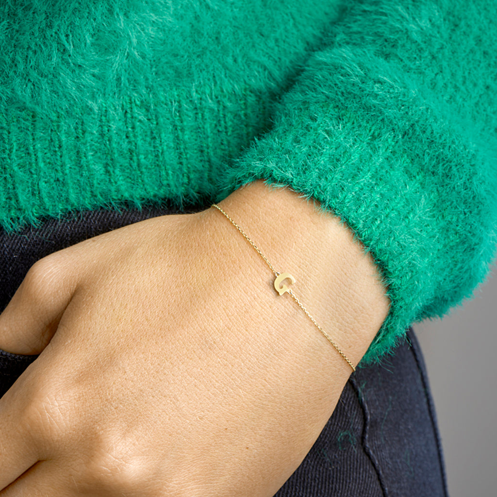 Armband letter 16.5 - 17.5 - 18.5 cm