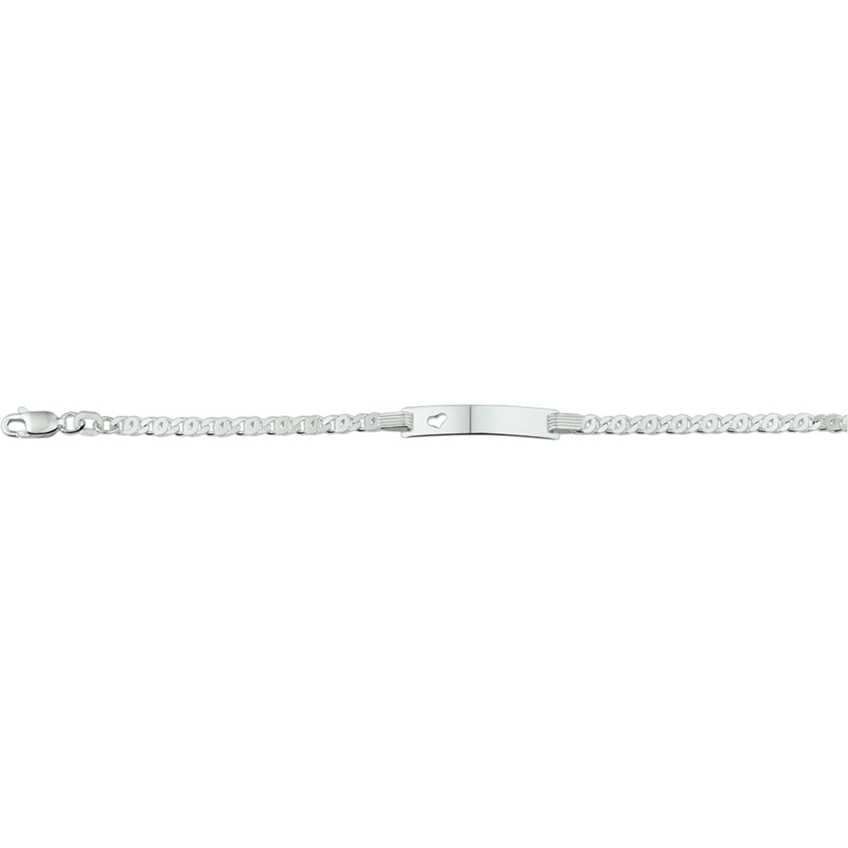 Graveerarmband hart plaat 5.0 mm