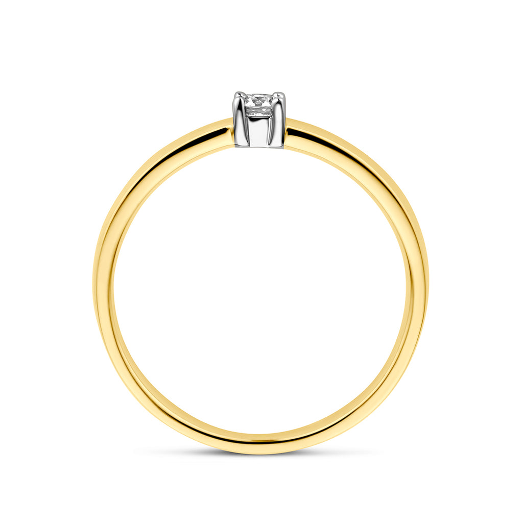 Ring diamant 0.10ct h si