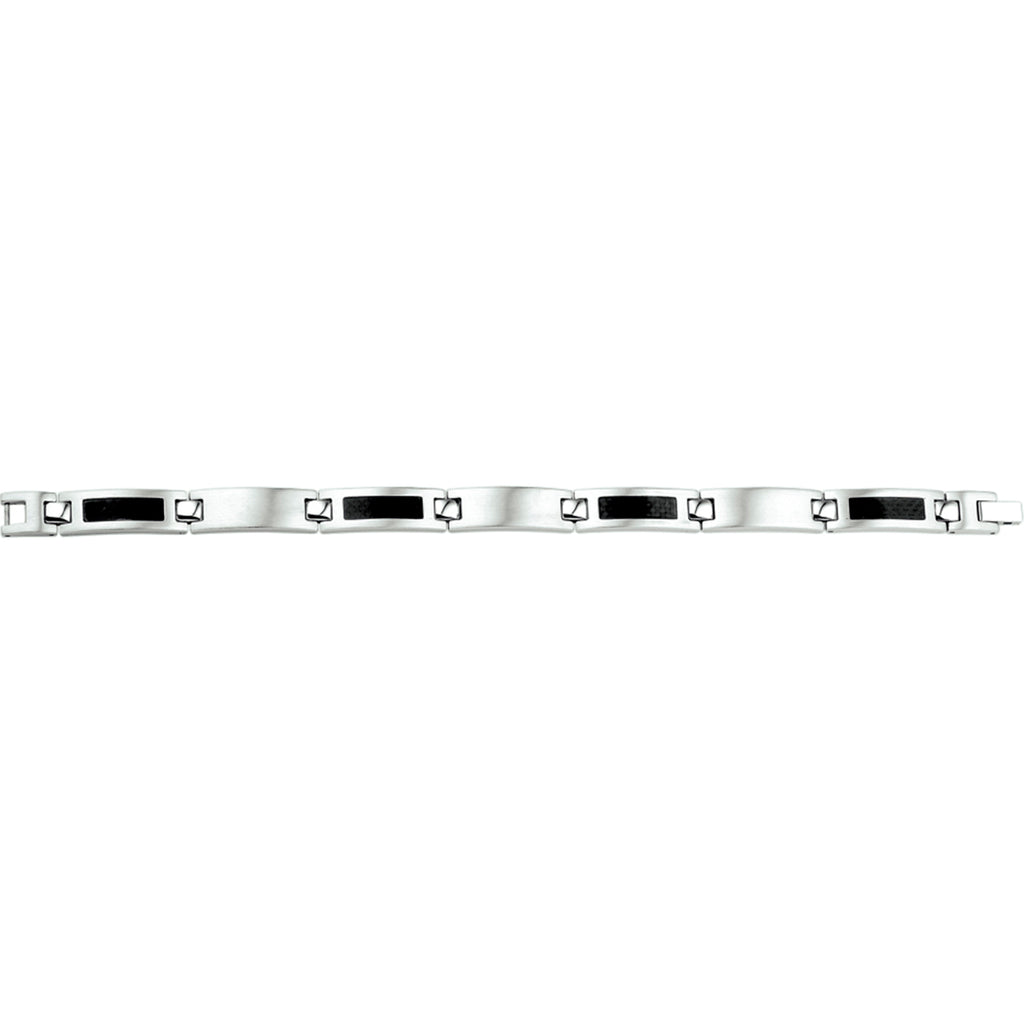 Armband carbon poli/mat 9 mm 21 cm
