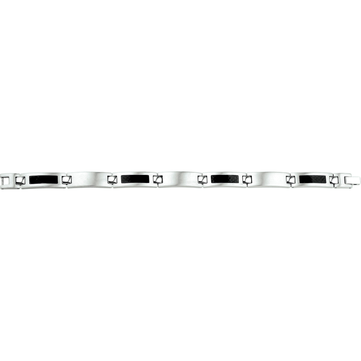 Armband carbon poli/mat 9 mm 21 cm