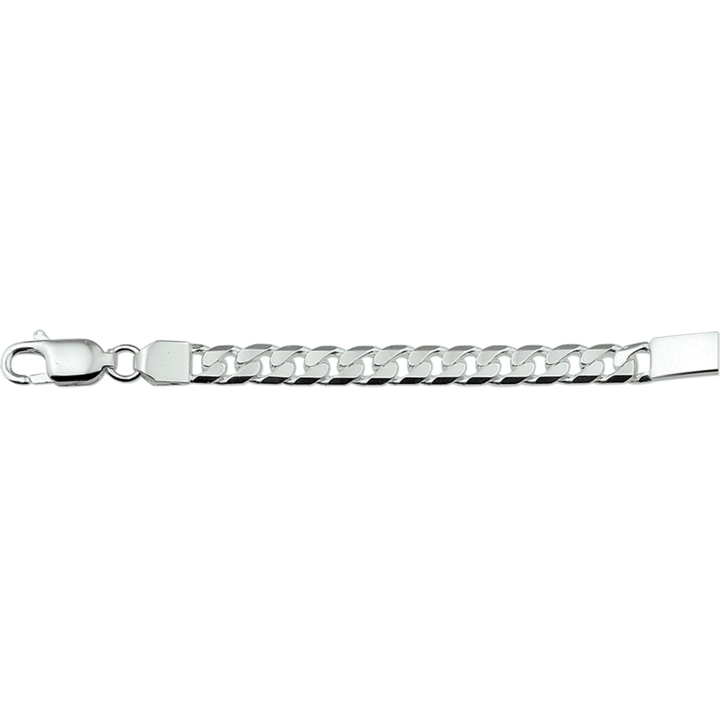 Graveerarmband gourmette 6-zijdes geslepen plaat 6.0 mm