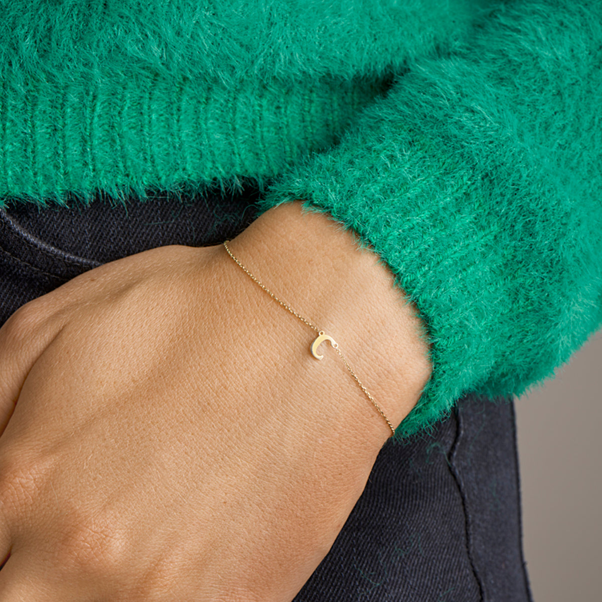 Armband letter 16.5 - 17.5 - 18.5 cm
